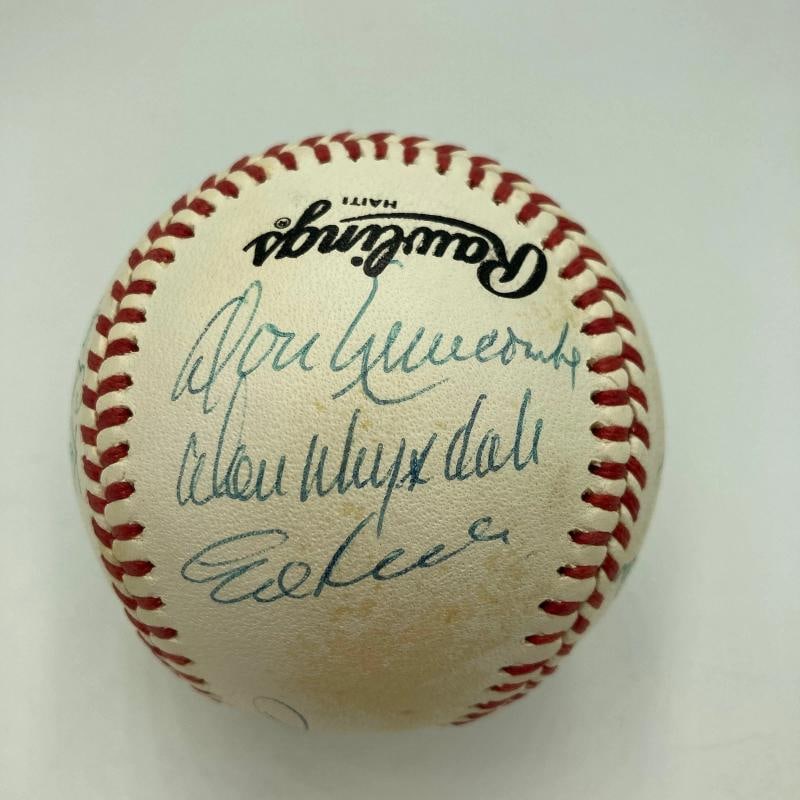 1957 Brooklyn Dodgers Final Season Team Signed Baseball Sandy Koufax JSA COA - 5