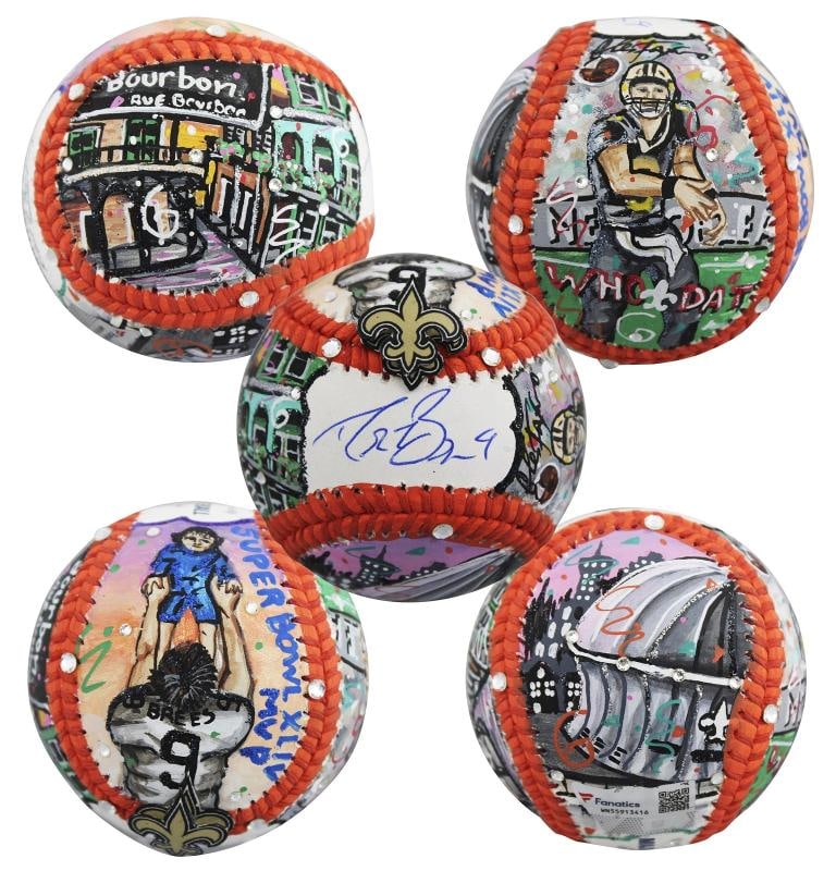 Saints Drew Brees Signed Charles Fazzino Artwork Baseball Fanatics #WN55913416 (1 of 7)