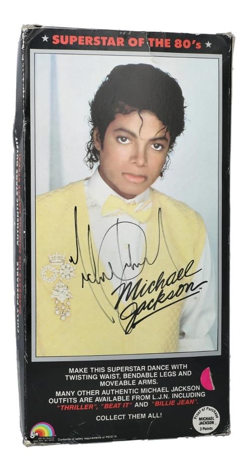 Michael Jackson Twice Signed Superstar of The 80's Action Figure PSA DNA COA - 2
