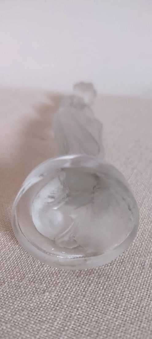 Rene Lalique Signed Frosted Crystal Glass Sculpture~(5.5"H x 1.3"W) - 12