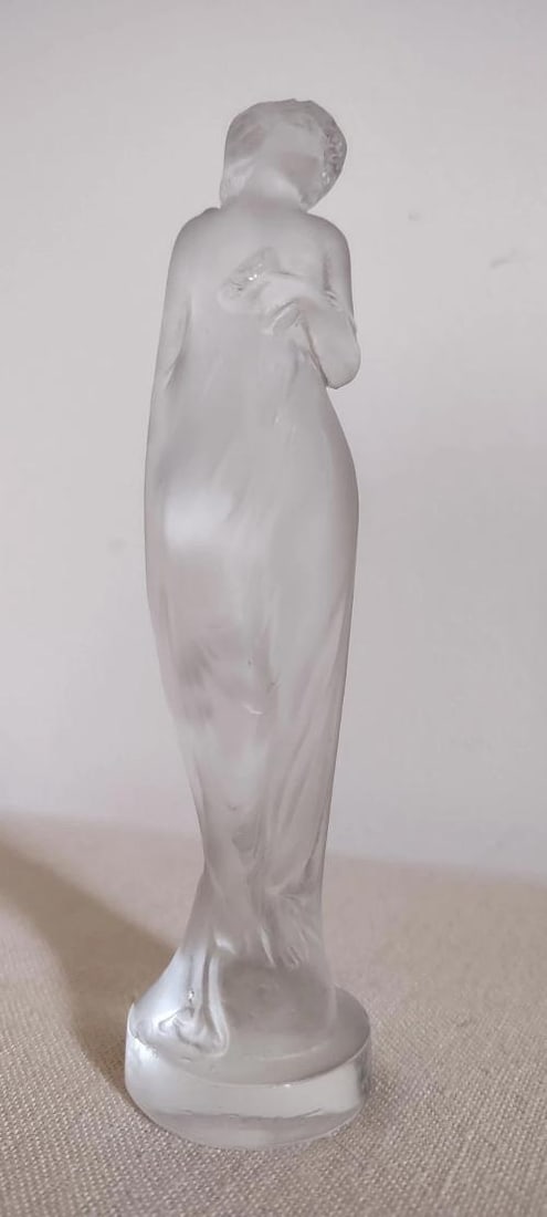 Rene Lalique Signed Frosted Crystal Glass Sculpture~(5.5"H x 1.3"W) - 13