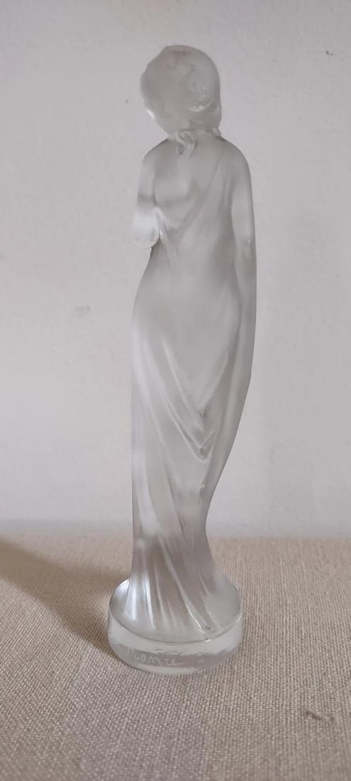 Rene Lalique Signed Frosted Crystal Glass Sculpture~(5.5"H x 1.3"W) - 14