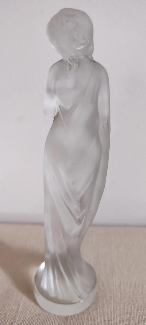 Rene Lalique Signed Frosted Crystal Glass Sculpture~(5.5"H x 1.3"W) - 15