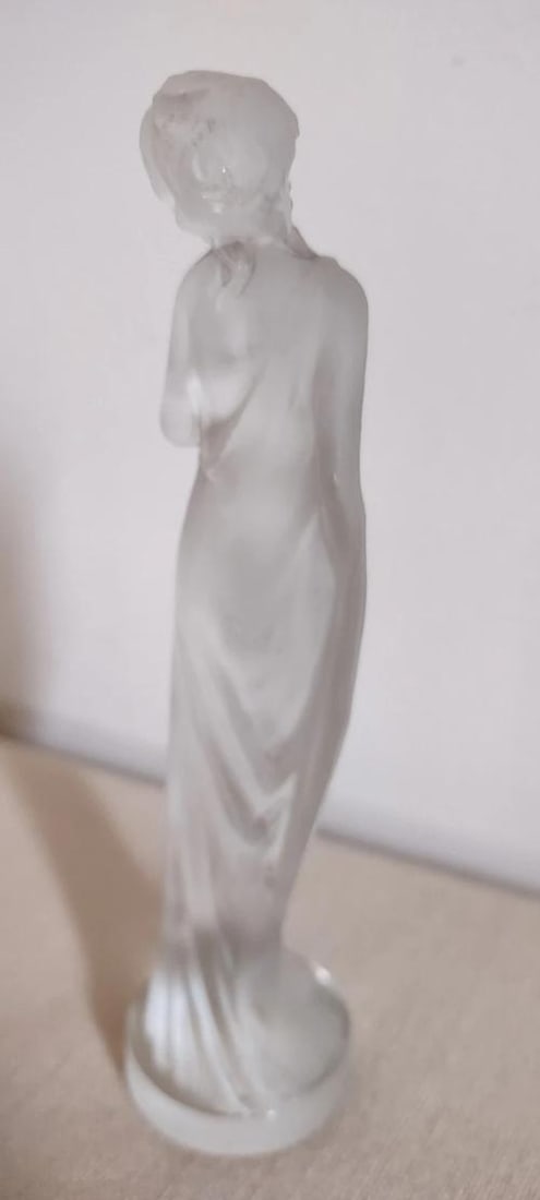 Rene Lalique Signed Frosted Crystal Glass Sculpture~(5.5"H x 1.3"W) - 16