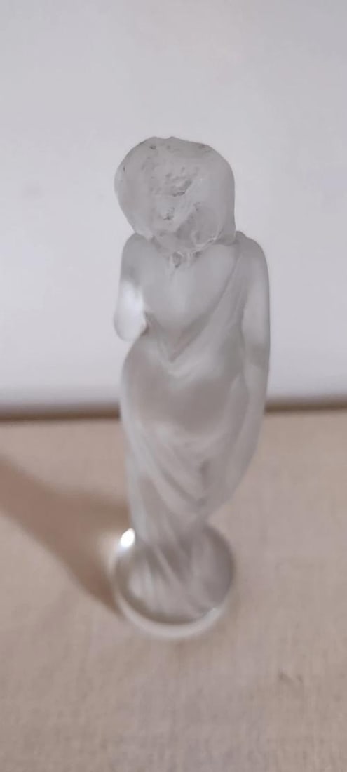 Rene Lalique Signed Frosted Crystal Glass Sculpture~(5.5"H x 1.3"W) - 17