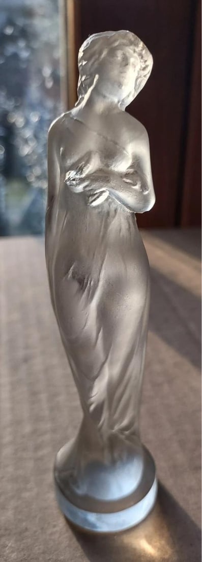 Rene Lalique Signed Frosted Crystal Glass Sculpture~(5.5"H x 1.3"W): Condition: Used: An item that has been used previously. The item may have some signs of cosmetic wear, but is fully operational and functions as intended. This item may be a floor model or store