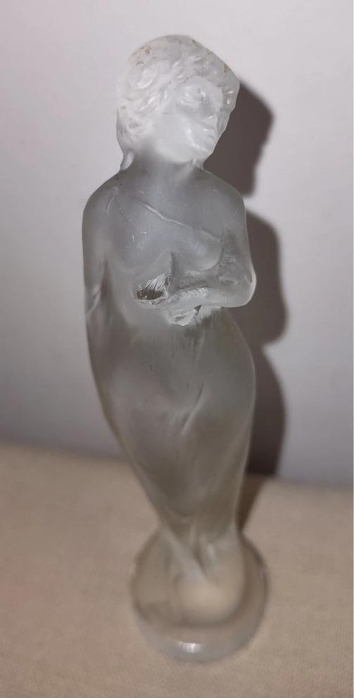 Rene Lalique Signed Frosted Crystal Glass Sculpture~(5.5"H x 1.3"W) - 2