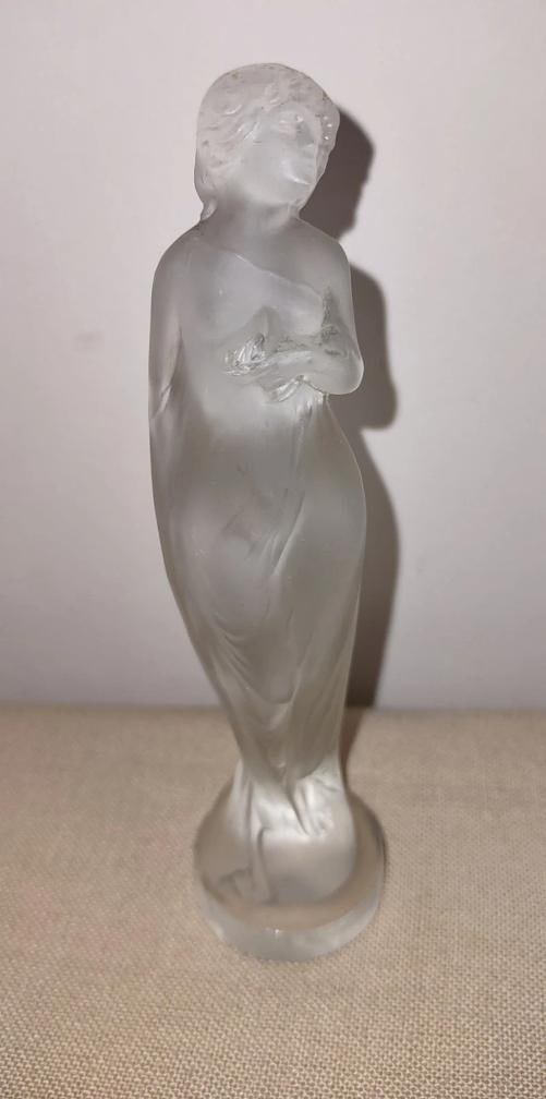 Rene Lalique Signed Frosted Crystal Glass Sculpture~(5.5"H x 1.3"W) - 3