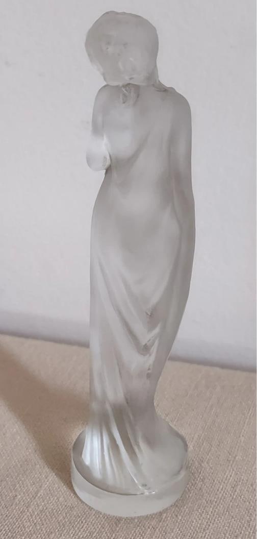 Rene Lalique Signed Frosted Crystal Glass Sculpture~(5.5"H x 1.3"W) - 5