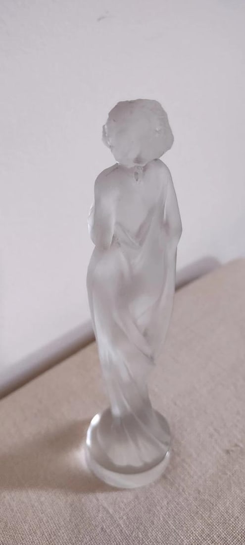 Rene Lalique Signed Frosted Crystal Glass Sculpture~(5.5"H x 1.3"W) - 6