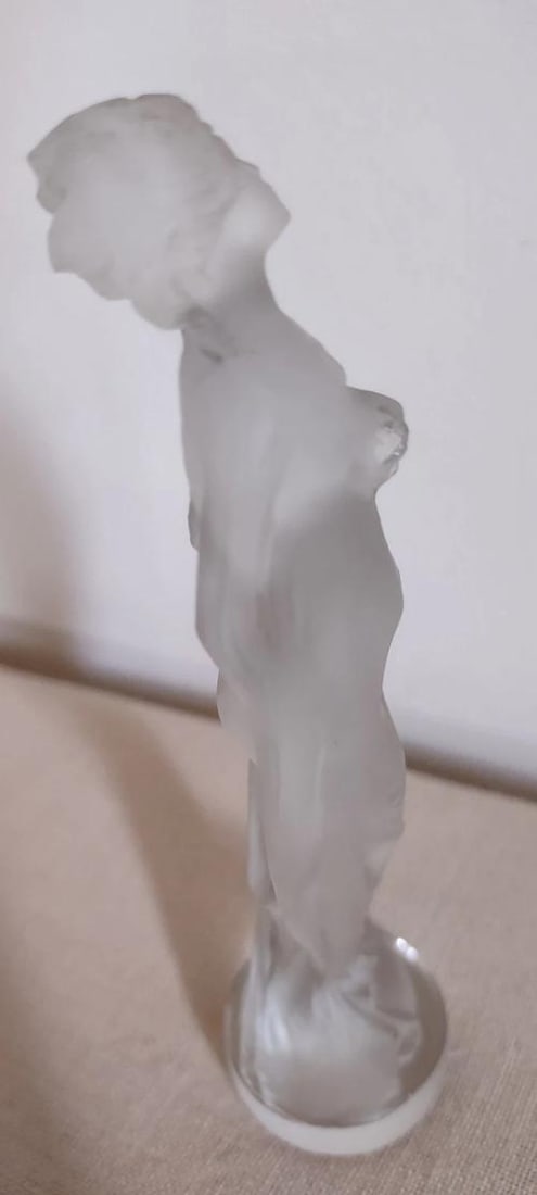Rene Lalique Signed Frosted Crystal Glass Sculpture~(5.5"H x 1.3"W) - 7