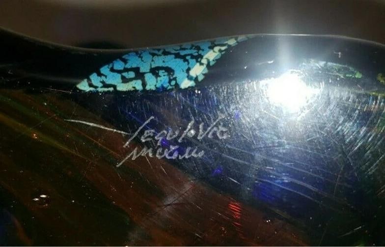 Seguso Viro Signed Murano Aquarium Sculpture~(8.5"H x 5"W) - 11