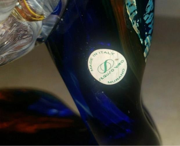 Seguso Viro Signed Murano Aquarium Sculpture~(8.5"H x 5"W) - 4