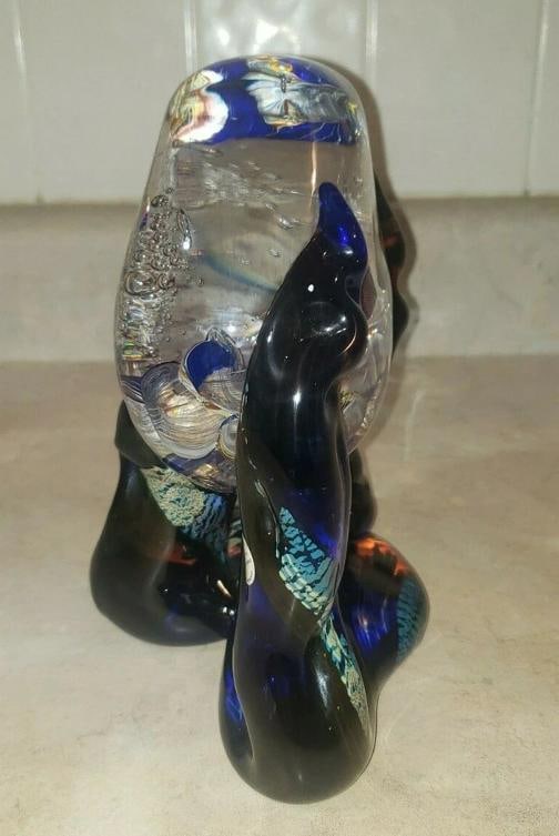 Seguso Viro Signed Murano Aquarium Sculpture~(8.5"H x 5"W) - 5