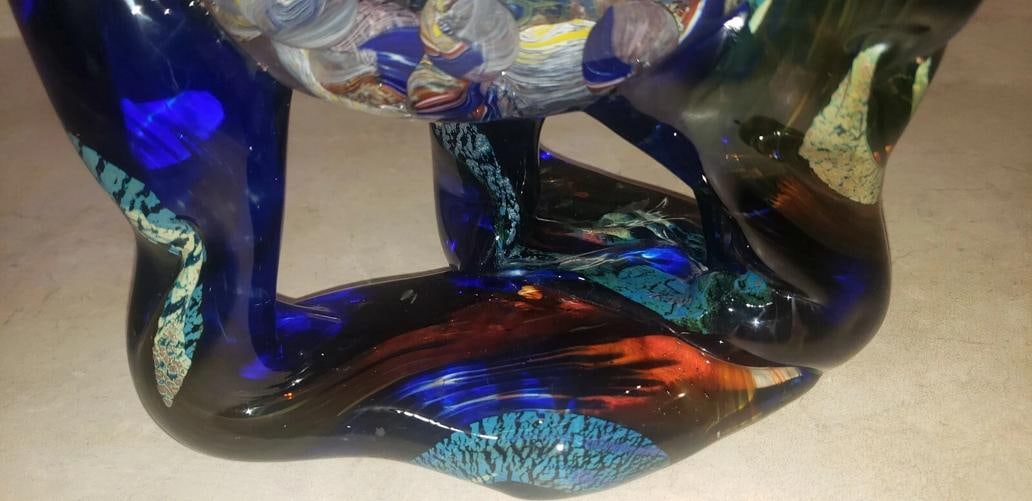 Seguso Viro Signed Murano Aquarium Sculpture~(8.5"H x 5"W) - 8