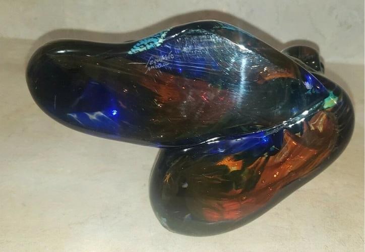 Seguso Viro Signed Murano Aquarium Sculpture~(8.5"H x 5"W) - 9