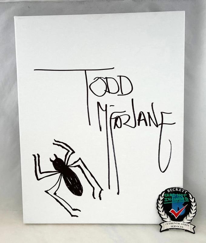 Todd McFarlane Signed Hand Drawn Sketch 11x14 Canvas Spider-Man Beckett BAS 1...: Condition: New: A brand-new, unused, unopened, undamaged item (including handmade items). ,Modified Item: No,Country of Origin: United States,Original/Reproduction: Original