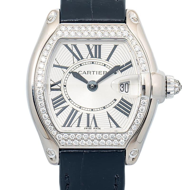 Cartier Roadster 2723 18k White Gold Factory Diamond Ladies Watch 31mm - 2