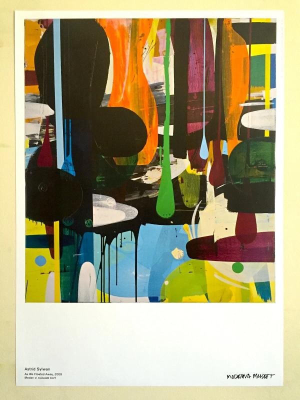 ASTRID SYLWAN ABSTRACT LITHO PRINT SWEDEN MUSEUM POSTER " AS WE FLOATED AWAY " (1 of 12)