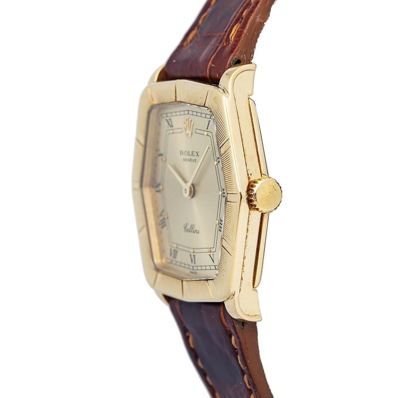 Rolex Cellini 4160 18k Yellow Gold Champagne Dial Manual Lady's Watch 24mm - 3