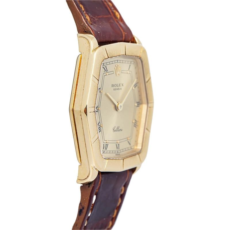 Rolex Cellini 4160 18k Yellow Gold Champagne Dial Manual Lady's Watch 24mm - 4