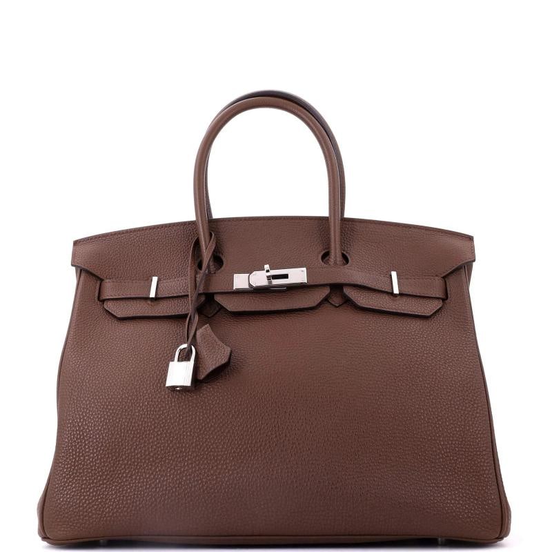 Hermes Birkin Handbag Brown Togo with Palladium Hardware 35 (1 of 8)