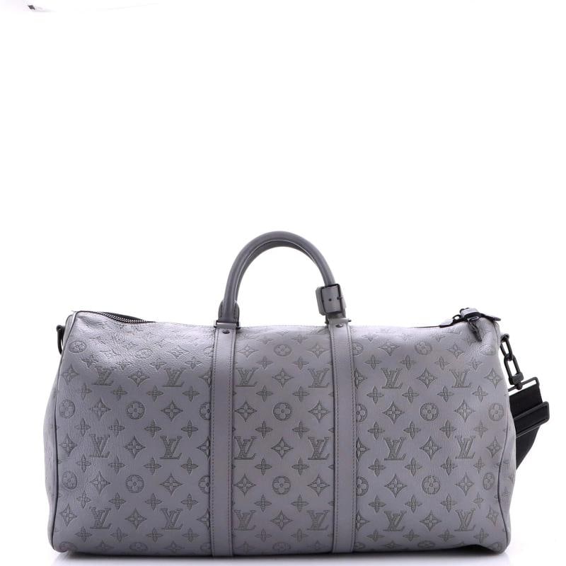 Louis Vuitton Keepall Bandouliere Bag Monogram Shadow Leather 50 - 3