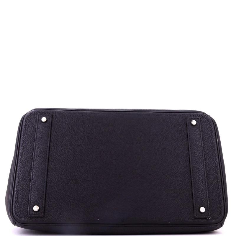 Hermes HAC Birkin Bag Black Togo with Palladium Hardware 40 - 5