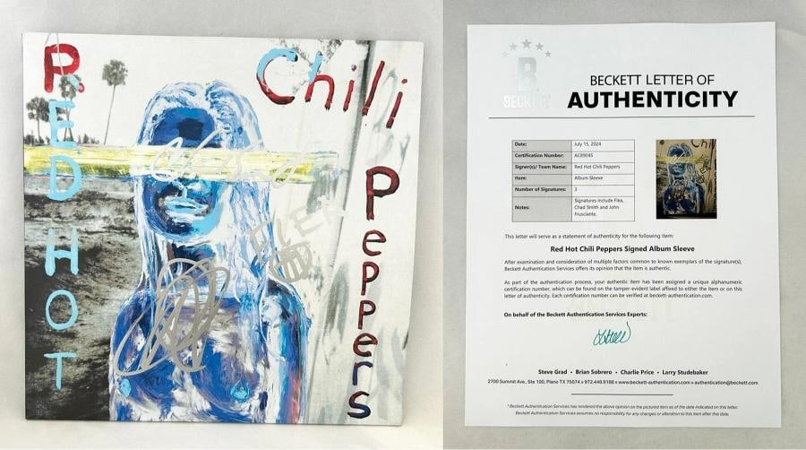 Red Hot Chili Peppers Signed Vinyl LP Album Flea Chad Smith John Frusciante B... (1 of 1)