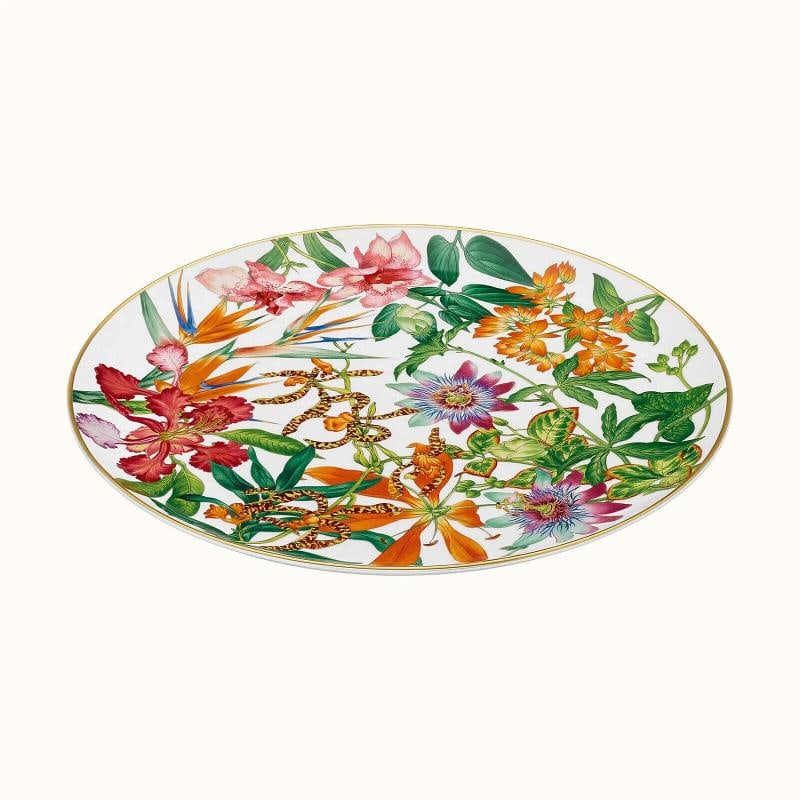 NEW HERMES PASSIFOLIA ROUND TART PLATTER #P044022P BRAND NIB - 2