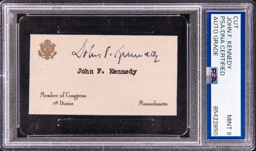 President John F. Kennedy JFK Signed Congressional Card PSA DNA Certified (1 of 4)
