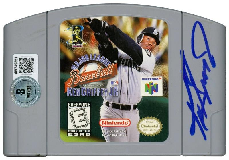 Ken Griffey Jr. Signed MLB Baseball Featuring Jr. Video Game Cartridge Beckett (1 of 3)