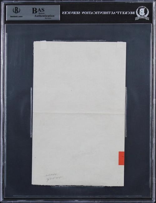 Frank Lloyd Wright Authentic Signed 5.15x8.6 1950 Letter BAS Slabbed - 2