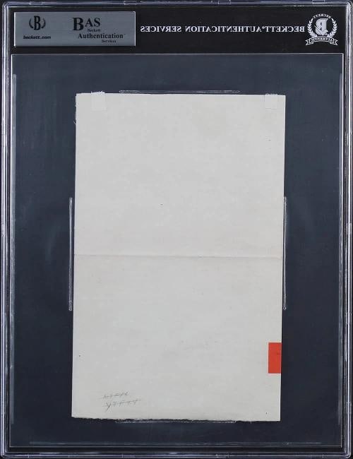 Frank Lloyd Wright Authentic Signed 5.15x8.6 1950 Letter BAS Slabbed - 5