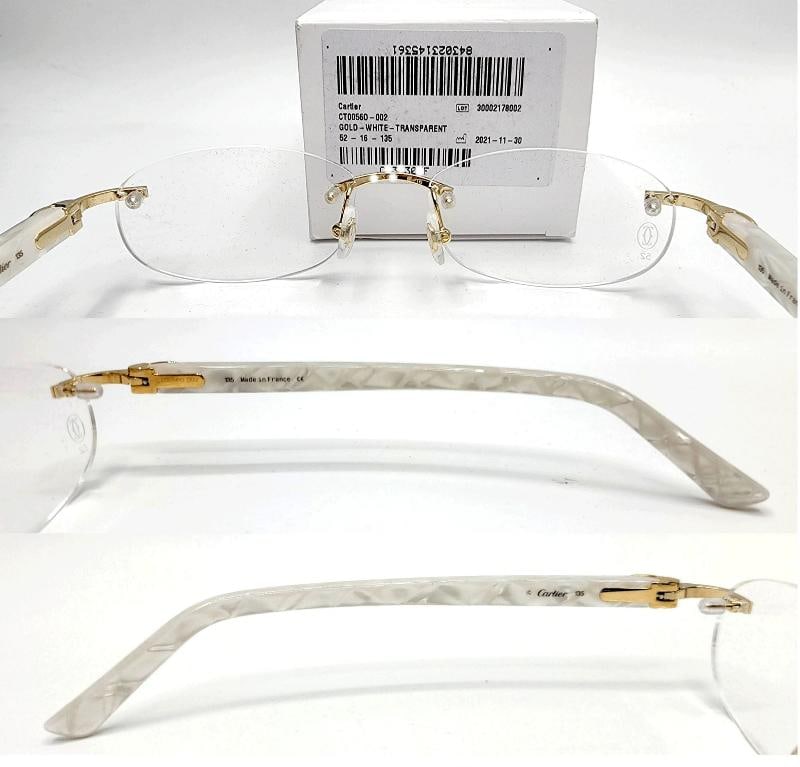 Cartier Pearl White Syracuse Glasses - 11