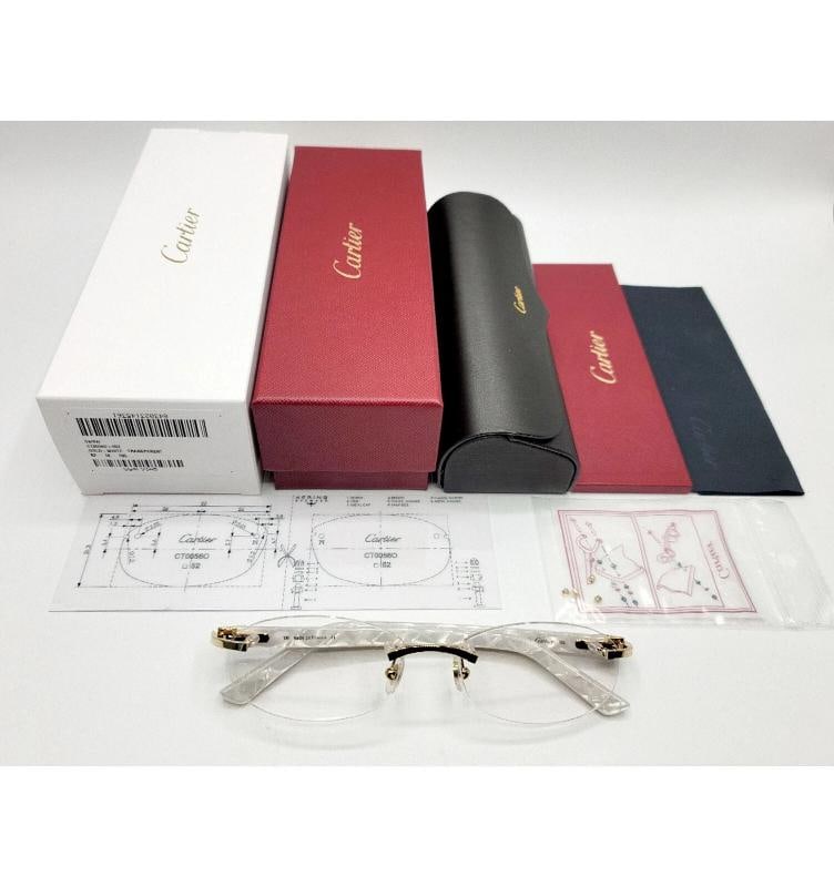 Cartier Pearl White Syracuse Glasses (1 of 12)