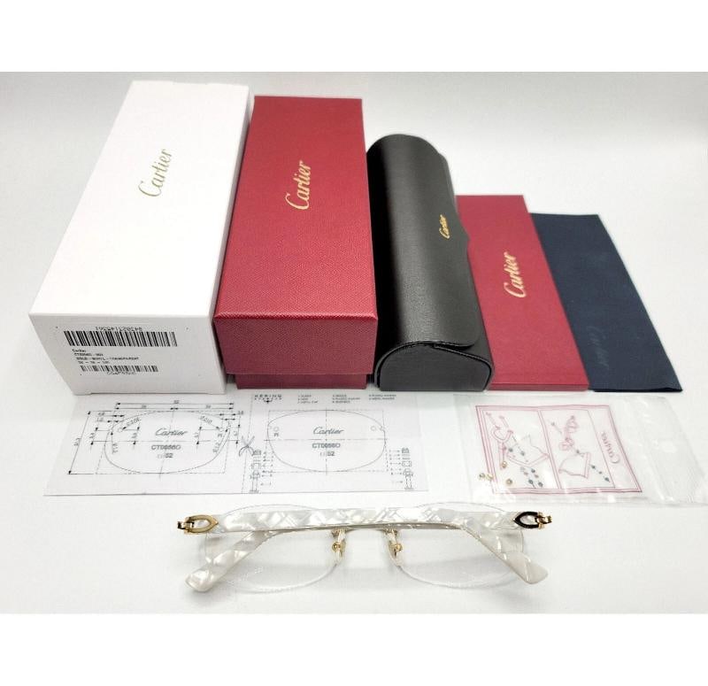 Cartier Pearl White Syracuse Glasses - 2