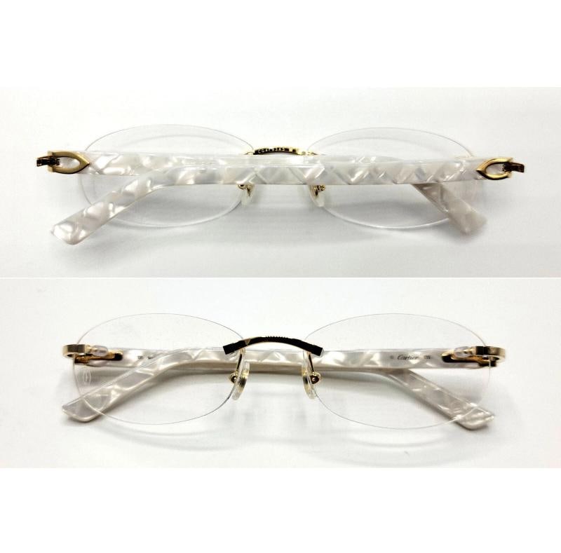 Cartier Pearl White Syracuse Glasses - 4