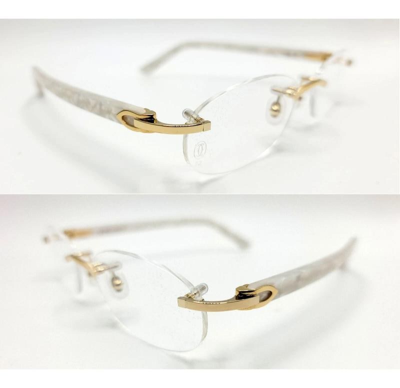 Cartier Pearl White Syracuse Glasses - 5