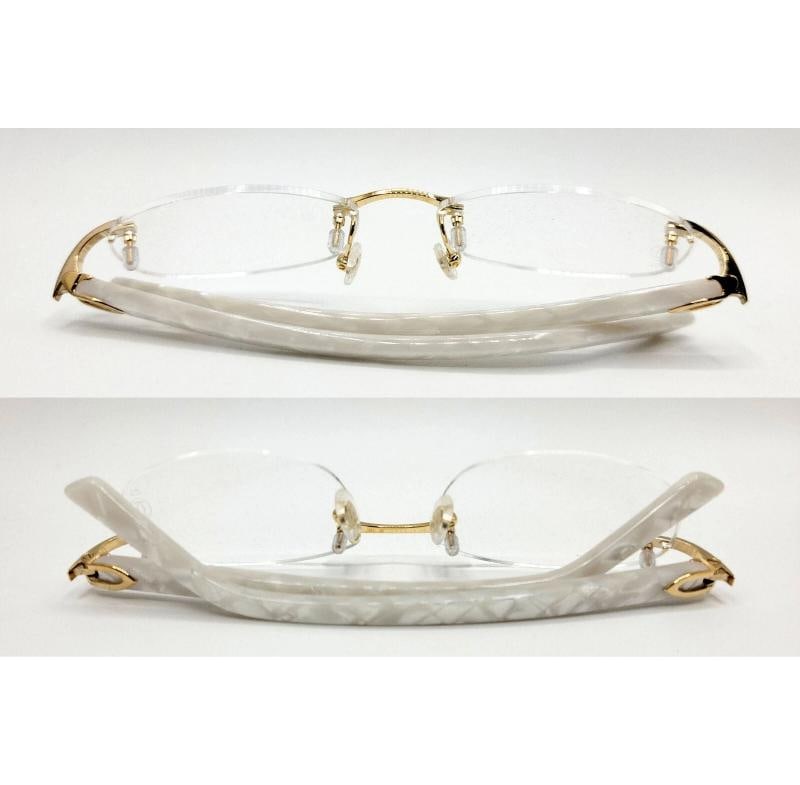 Cartier Pearl White Syracuse Glasses - 7