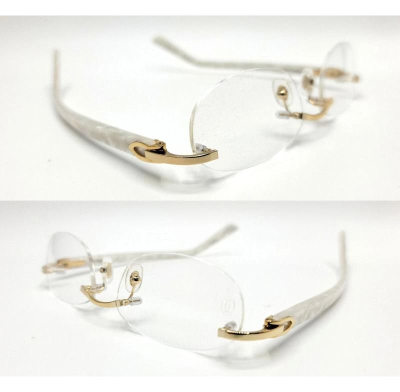 Cartier Pearl White Syracuse Glasses - 8