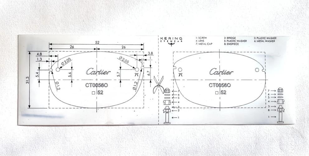 Cartier Pearl White Syracuse Glasses - 9