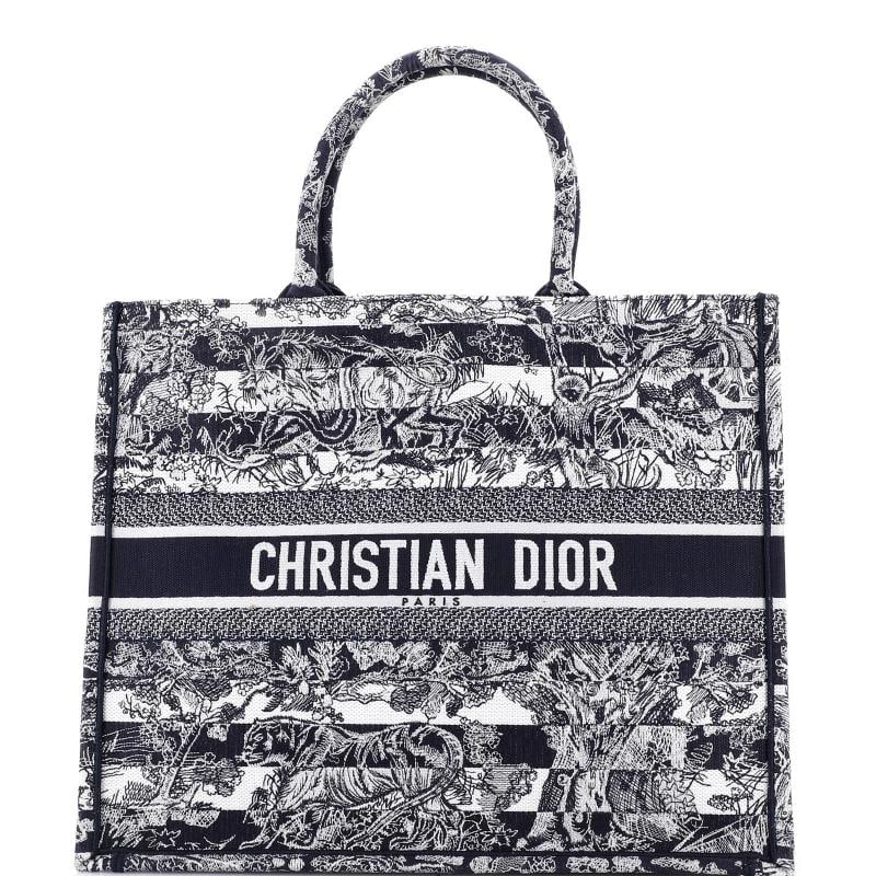 Christian Dior Book Tote Embroidered Canvas Large: Condition: Pre-owned - Good,Brand: Christian Dior,Exterior Material: Canvas Plain,Style: Totes,Exterior Color: Blue,Department: Women,Size: Large