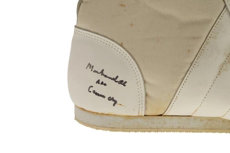 Muhammad Ali "AKA Cassius Clay" Twice Signed Vintage Boxing Boot JSA COA - 2