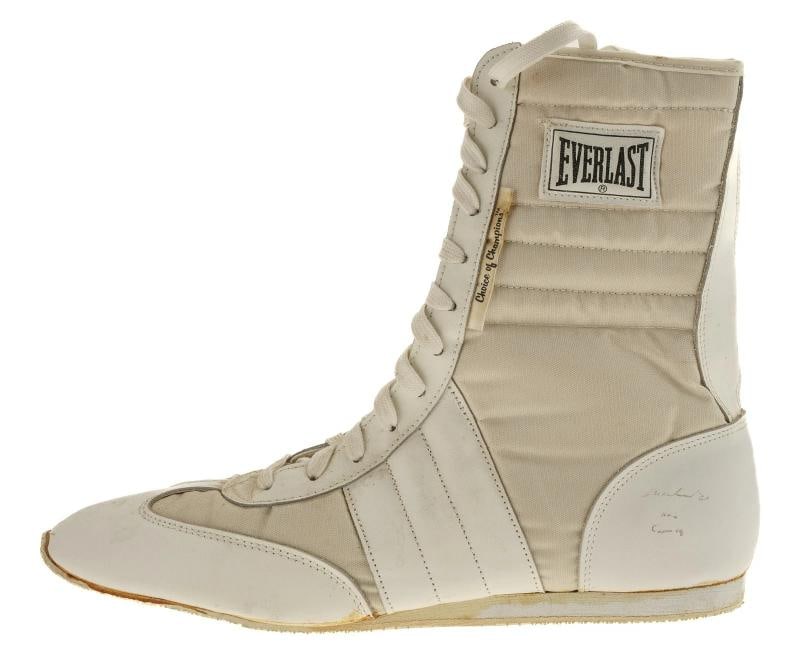 Muhammad Ali "AKA Cassius Clay" Twice Signed Vintage Boxing Boot JSA COA - 4