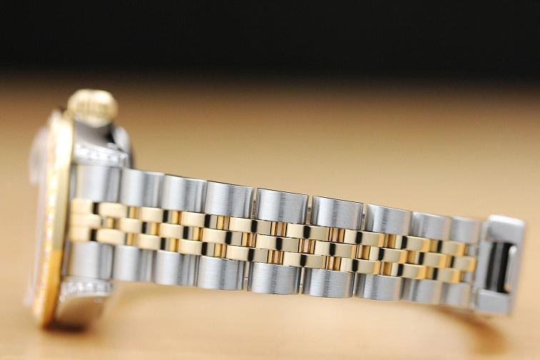 LADIES ROLEX DATEJUST 69173 2-TONE 18K YELLOW GOLD DIAMOND STEEL QUICKSET WATCH - 5