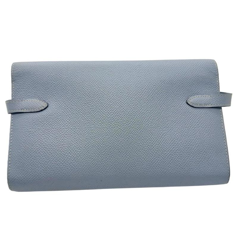 HERMES Epson Kelly Longue Wallet in Blue Lin - 3