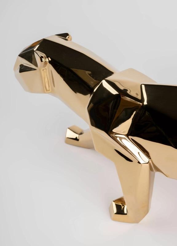 NEW LLADRO GOLDEN PANTHER FIGURINE #9580 BRAND NIB LARGE STUNNING - 8