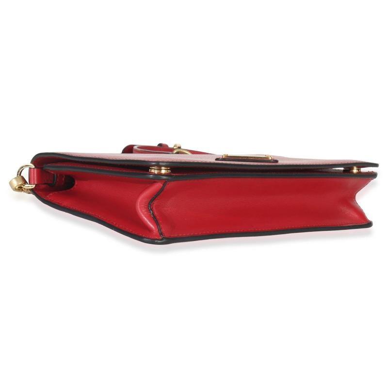 Prada Red Saffiano Triangle Logo Mini Crossbody - 8