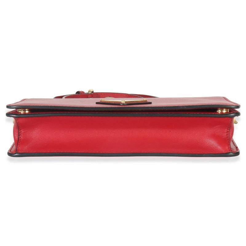 Prada Red Saffiano Triangle Logo Mini Crossbody - 9